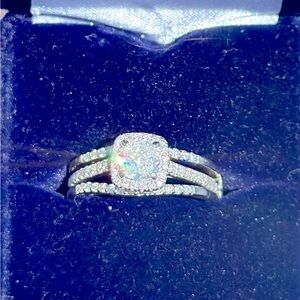 White Gold Wedding Set